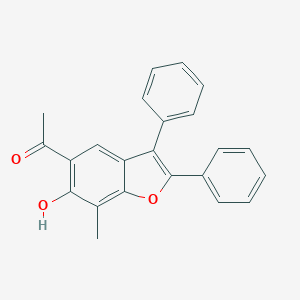 molecular formula C23H18O3 B283980 1-(6-Hydroxy-7-methyl-2,3-diphenyl-1-benzofuran-5-yl)ethanone 