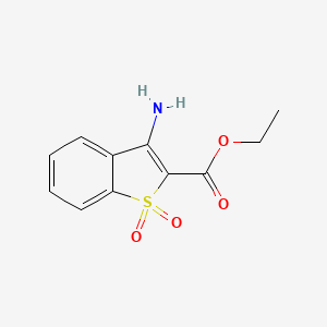 molecular formula C11H11NO4S B2839813 Ethyl 3-amino-1-benzothiophene-2-carboxylate 1,1-dioxide CAS No. 936074-60-1