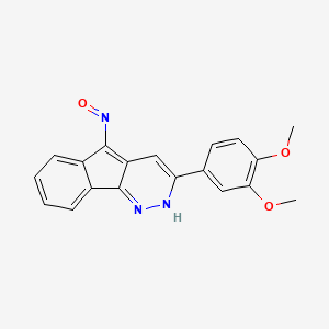 molecular formula C19H15N3O3 B2839817 3-(3,4-dimethoxyphenyl)-5H-indeno[1,2-c]pyridazin-5-one oxime CAS No. 860787-94-6