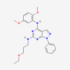 N~4~-(2,5-dimethoxyphenyl)-N~6~-(3-ethoxypropyl)-1-phenyl-1H-pyrazolo[3,4-d]pyrimidine-4,6-diamine