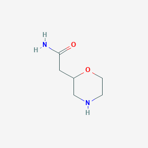 molecular formula C6H12N2O2 B2839822 2-(吗啉-2-基)乙酰胺 CAS No. 135072-28-5