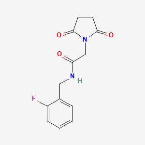 molecular formula C13H13FN2O3 B2839823 2-(2,5-dioxopyrrolidin-1-yl)-N-[(2-fluorophenyl)methyl]acetamide CAS No. 2329342-19-8