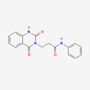molecular formula C17H15N3O3 B2839824 3-(2,4-二氧杂-1H-喹唑啉-3-基)-N-苯基丙酰胺 CAS No. 896374-60-0