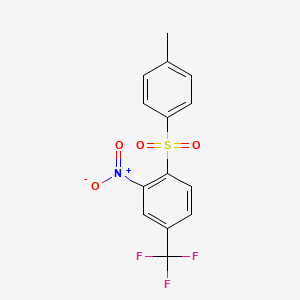 molecular formula C14H10F3NO4S B2839829 (4-Methylphenyl)[2-nitro-4-(trifluoromethyl)phenyl]dioxo-lambda~6~-sulfane CAS No. 127291-63-8