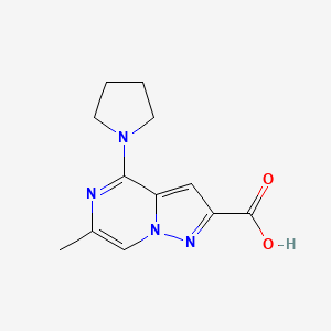6-Methyl-4-(pyrrolidin-1-yl)pyrazolo[1,5-a]pyrazine-2-carboxylic acid