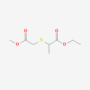 molecular formula C8H14O4S B2839836 Ethyl 2-[(2-Methoxy-2-oxoethyl)sulfanyl]propanoate CAS No. 1250794-30-9