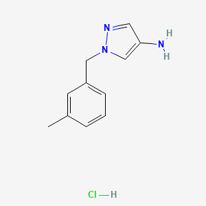 molecular formula C11H14ClN3 B2839841 1-(3-Methyl-benzyl)-1H-pyrazol-4-ylamine hydrochloride CAS No. 1185384-91-1