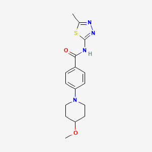 molecular formula C16H20N4O2S B2839842 4-(4-methoxypiperidin-1-yl)-N-(5-methyl-1,3,4-thiadiazol-2-yl)benzamide CAS No. 2034247-13-5
