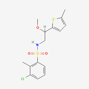 3-chloro-N-(2-methoxy-2-(5-methylthiophen-2-yl)ethyl)-2-methylbenzenesulfonamide