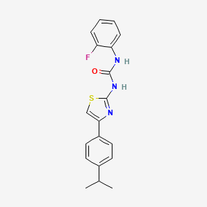 molecular formula C19H18FN3OS B2839854 1-(2-氟苯基)-3-(4-(4-异丙基苯基)噻唑-2-基)脲 CAS No. 521283-64-7