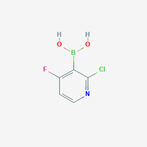 molecular formula C5H4BClFNO2 B2839862 (2-氯-4-氟吡啶-3-基)硼酸 CAS No. 1383970-43-1