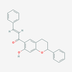 1-(7-hydroxy-2-phenyl-3,4-dihydro-2H-chromen-6-yl)-3-phenyl-2-propen-1-one