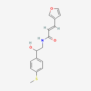 molecular formula C16H17NO3S B2839871 (E)-3-(呋喃-3-基)-N-(2-羟基-2-(4-(甲硫基)苯基)乙基)丙烯酰胺 CAS No. 1448139-05-6