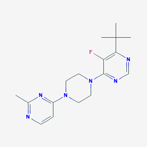 molecular formula C17H23FN6 B2839874 4-Tert-butyl-5-fluoro-6-[4-(2-methylpyrimidin-4-yl)piperazin-1-yl]pyrimidine CAS No. 2380071-11-2