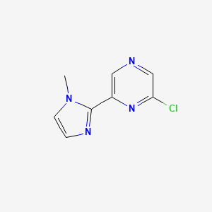 molecular formula C8H7ClN4 B2839877 2-Chloro-6-(1-methyl-1H-imidazol-2-yl)pyrazine CAS No. 1314961-58-4