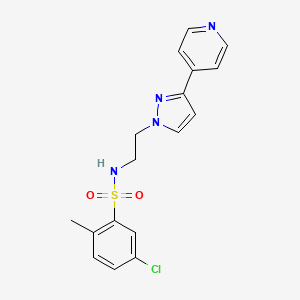 5-chloro-2-methyl-N-(2-(3-(pyridin-4-yl)-1H-pyrazol-1-yl)ethyl)benzenesulfonamide