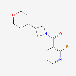 molecular formula C14H17BrN2O2 B2839885 2-Bromo-3-[3-(oxan-4-yl)azetidine-1-carbonyl]pyridine CAS No. 2094258-71-4