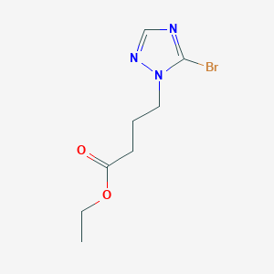 molecular formula C8H12BrN3O2 B2839894 Ethyl 4-(5-bromo-1H-1,2,4-triazol-1-yl)butanoate CAS No. 1823402-90-9