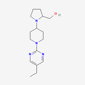 molecular formula C16H26N4O B2839898 [1-[1-(5-Ethylpyrimidin-2-yl)piperidin-4-yl]pyrrolidin-2-yl]methanol CAS No. 2380041-94-9