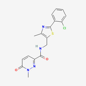 N-((2-(2-chlorophenyl)-4-methylthiazol-5-yl)methyl)-1-methyl-6-oxo-1,6-dihydropyridazine-3-carboxamide