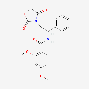 molecular formula C20H20N2O6 B2839917 N-[2-(2,4-dioxo-1,3-oxazolidin-3-yl)-1-phenylethyl]-2,4-dimethoxybenzamide CAS No. 2034564-47-9