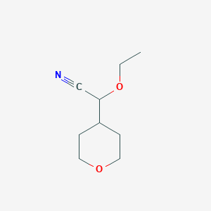 molecular formula C9H15NO2 B2839918 2-Ethoxy-2-(oxan-4-yl)acetonitrile CAS No. 1465134-86-4