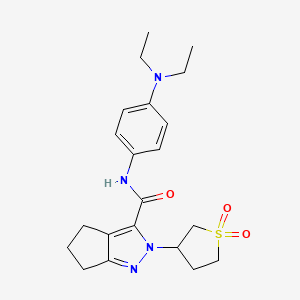 N-(4-(diethylamino)phenyl)-2-(1,1-dioxidotetrahydrothiophen-3-yl)-2,4,5,6-tetrahydrocyclopenta[c]pyrazole-3-carboxamide