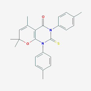 5,7,7-trimethyl-1,3-bis(4-methylphenyl)-2-thioxo-1,2,3,7-tetrahydro-4H-pyrano[2,3-d]pyrimidin-4-one