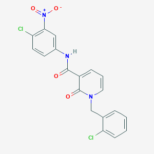 molecular formula C19H13Cl2N3O4 B2839920 N-(4-氯-3-硝基苯基)-1-(2-氯苄基)-2-氧代-1,2-二氢吡啶-3-甲酰胺 CAS No. 941989-39-5