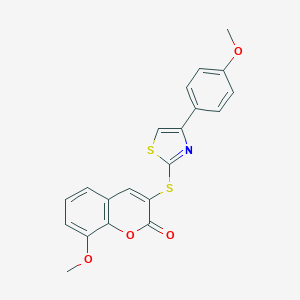 8-methoxy-3-{[4-(4-methoxyphenyl)-1,3-thiazol-2-yl]sulfanyl}-2H-chromen-2-one