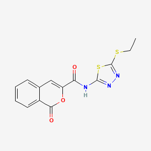 N-(5-(ethylthio)-1,3,4-thiadiazol-2-yl)-1-oxo-1H-isochromene-3-carboxamide