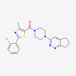 (2-(2-chlorophenyl)-4-methylthiazol-5-yl)(4-(6,7-dihydro-5H-cyclopenta[c]pyridazin-3-yl)piperazin-1-yl)methanone