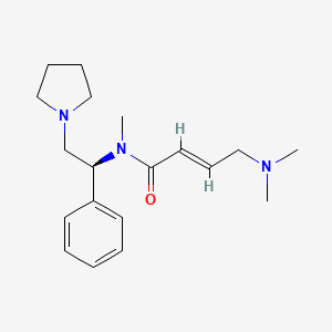 (E)-4-(Dimethylamino)-N-methyl-N-[(1S)-1-phenyl-2-pyrrolidin-1-ylethyl]but-2-enamide