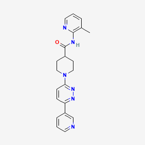 molecular formula C21H22N6O B2839934 N-(3-methylpyridin-2-yl)-1-(6-(pyridin-3-yl)pyridazin-3-yl)piperidine-4-carboxamide CAS No. 1203371-23-6