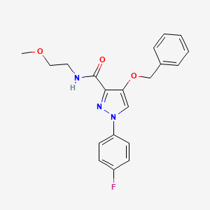 molecular formula C20H20FN3O3 B2839947 4-(苄氧基)-1-(4-氟苯基)-N-(2-甲氧基乙基)-1H-嘧啶-3-甲酰胺 CAS No. 1172340-68-9