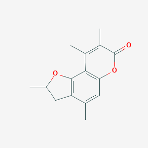 molecular formula C15H16O3 B283995 2,4,8,9-tetramethyl-2,3-dihydro-7H-furo[2,3-f]chromen-7-one 