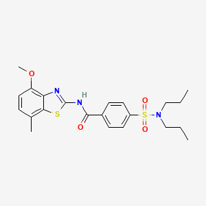 4-(dipropylsulfamoyl)-N-(4-methoxy-7-methyl-1,3-benzothiazol-2-yl)benzamide