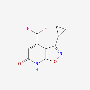molecular formula C10H8F2N2O2 B2839953 3-Cyclopropyl-4-(difluoromethyl)isoxazolo[5,4-b]pyridin-6(7H)-one CAS No. 1018047-75-0