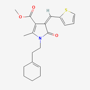 (Z)-methyl 1-(2-(cyclohex-1-en-1-yl)ethyl)-2-methyl-5-oxo-4-(thiophen-2-ylmethylene)-4,5-dihydro-1H-pyrrole-3-carboxylate