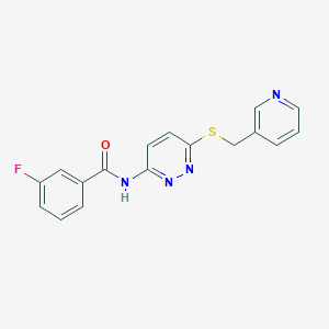 3-fluoro-N-(6-((pyridin-3-ylmethyl)thio)pyridazin-3-yl)benzamide