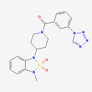 (3-(1H-tetrazol-1-yl)phenyl)(4-(3-methyl-2,2-dioxidobenzo[c][1,2,5]thiadiazol-1(3H)-yl)piperidin-1-yl)methanone