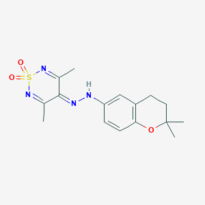 4-[(2,2-dimethyl-3,4-dihydro-2H-chromen-6-yl)diazenyl]-3,5-dimethyl-2H-1,2,6-thiadiazine 1,1-dioxide