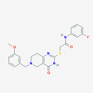 N-(3-fluorophenyl)-2-((6-(3-methoxybenzyl)-4-oxo-3,4,5,6,7,8-hexahydropyrido[4,3-d]pyrimidin-2-yl)thio)acetamide