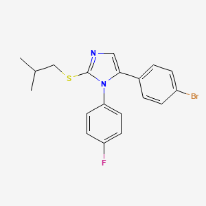 5-(4-bromophenyl)-1-(4-fluorophenyl)-2-(isobutylthio)-1H-imidazole