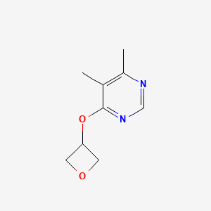 molecular formula C9H12N2O2 B2839998 4,5-Dimethyl-6-(oxetan-3-yloxy)pyrimidine CAS No. 2201204-29-5