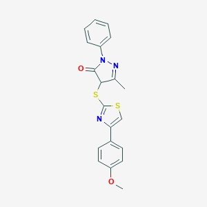 4-{[4-(4-methoxyphenyl)-1,3-thiazol-2-yl]sulfanyl}-5-methyl-2-phenyl-2,4-dihydro-3H-pyrazol-3-one