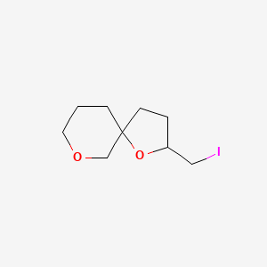 molecular formula C9H15IO2 B2840002 2-(碘甲基)-1,9-二氧杂螺[4.5]癸烷 CAS No. 1862934-93-7