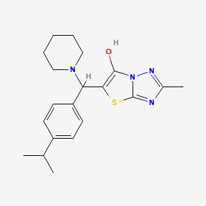 molecular formula C20H26N4OS B2840008 5-((4-Isopropylphenyl)(piperidin-1-yl)methyl)-2-methylthiazolo[3,2-b][1,2,4]triazol-6-ol CAS No. 851809-98-8