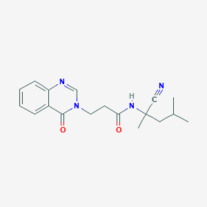 N-(1-cyano-1,3-dimethylbutyl)-3-(4-oxo-3,4-dihydroquinazolin-3-yl)propanamide