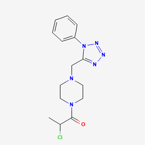 2-Chloro-1-[4-[(1-phenyltetrazol-5-yl)methyl]piperazin-1-yl]propan-1-one